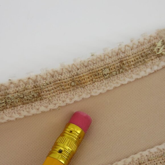 VTG Maidenform 32C 4155 Pretty Shapely Strapless Beige Underwire Floral Lace Bra - Picture 11 of 15